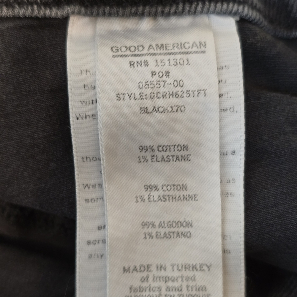 Good American Good Classic Raw Hem Jeans GCRH625TFT Size 0/25 - Picture 6 of 11